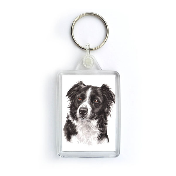 Border Collie Keyring