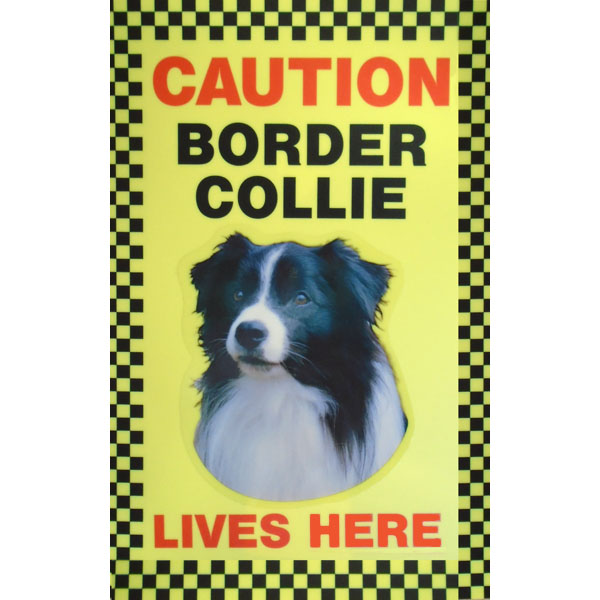 ''Caution Border Collies Lives Here'' Sign