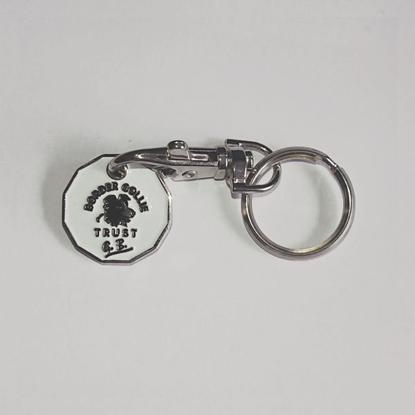 Border Collie Trust GB Coin Keyring