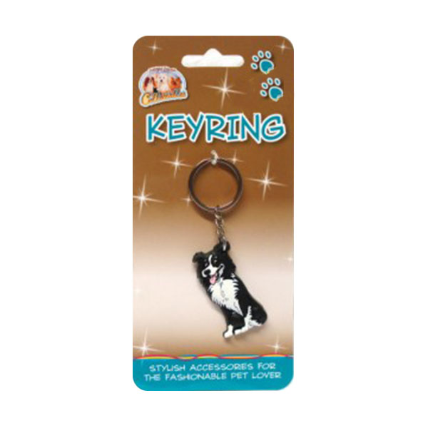 Flexible Border Collie Keyring