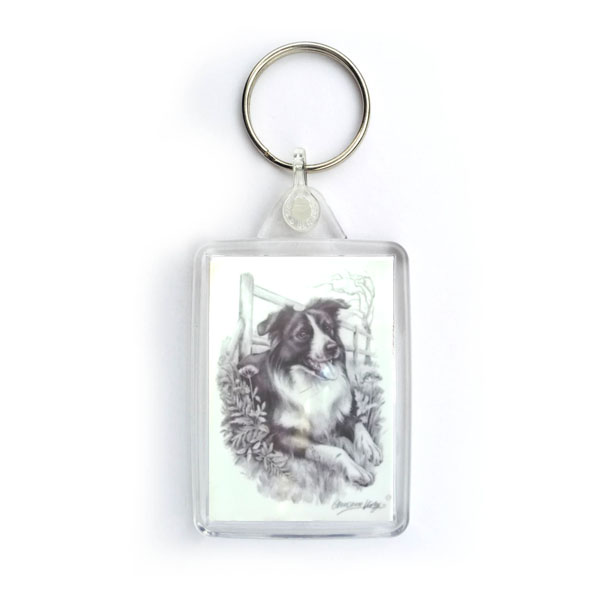 Border Collie Keyring