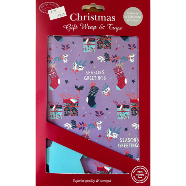 Stockings and Presents (5 Sheets & 5 Tags)