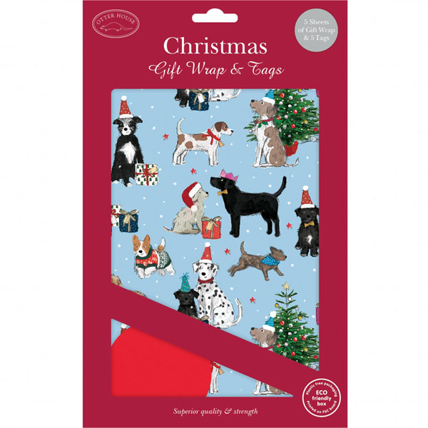 Dogs At Christmas (5 Sheets & 5 Tags)