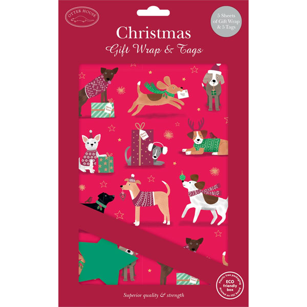 Christmas Dogs (5 Sheets & 5 Tags)