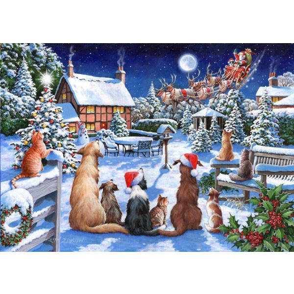 Santa Paws 500 Piece Jigsaw Puzzle