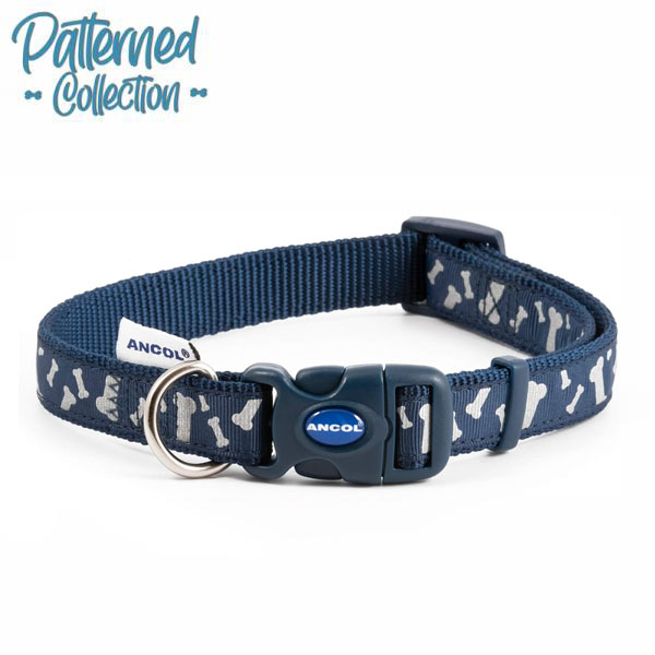 Reflective Bone Dog Collar Size: 2-5