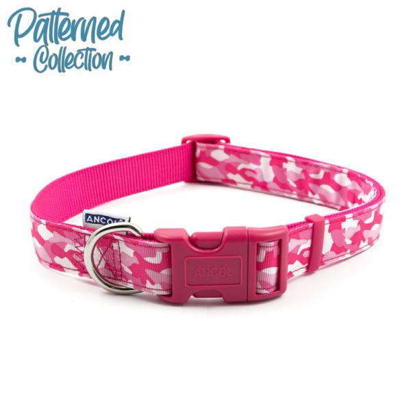 Pink Combat Dog Collar: Size 2-5