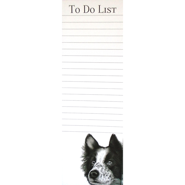 Border Collie To Do List Note Pad